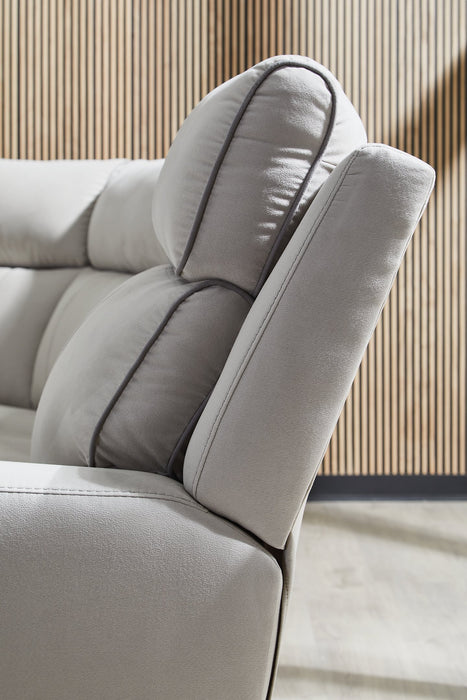 Social Pointe Reclining Sectional with Storage Console - Golden Home Furniture 