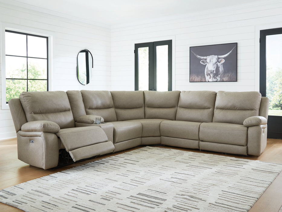 Narwhal Place Reclining Sectional with Storage Console - Golden Home Furniture (Columbus, OH) - Multi Location