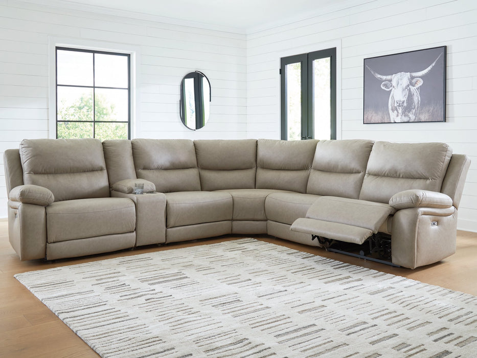 Narwhal Place Reclining Sectional with Storage Console - Golden Home Furniture (Columbus, OH) - Multi Location