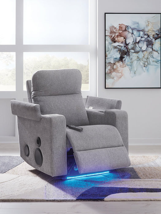 Pineland Power Glider Recliner with Audio System - Golden Home Furniture 