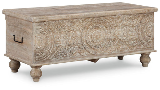 Fossil Ridge Storage Bench - Golden Home Furniture 
