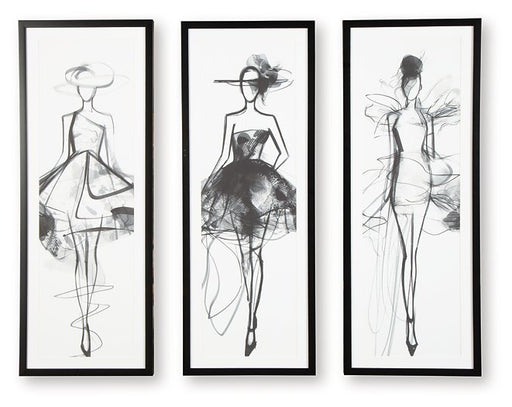 Mckerrick Wall Art Set (Set of 3) - Golden Home Furniture (Columbus, OH) - Multi Location