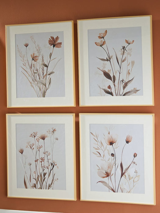 Chettings Wall Art (Set of 4) - Golden Home Furniture (Columbus, OH) - Multi Location