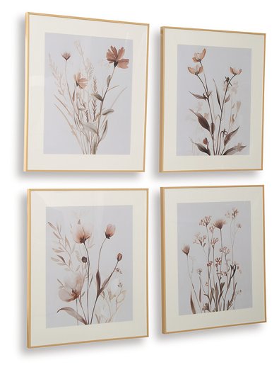 Chettings Wall Art (Set of 4) - Golden Home Furniture (Columbus, OH) - Multi Location