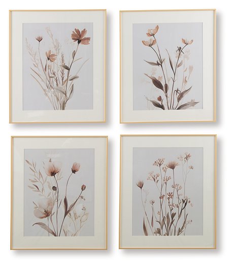 Chettings Wall Art (Set of 4) - Golden Home Furniture (Columbus, OH) - Multi Location