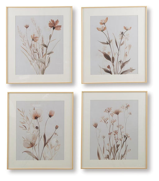 Chettings Wall Art (Set of 4) - Golden Home Furniture 