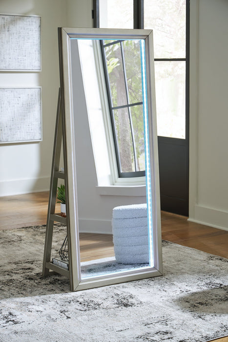 Evesen Floor Standing Mirror/Storage - Golden Home Furniture (Columbus, OH) - Multi Location