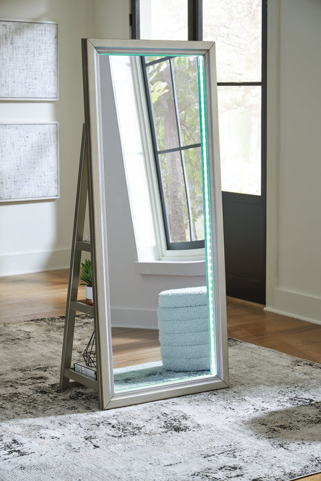 Evesen Floor Standing Mirror/Storage - Golden Home Furniture (Columbus, OH) - Multi Location