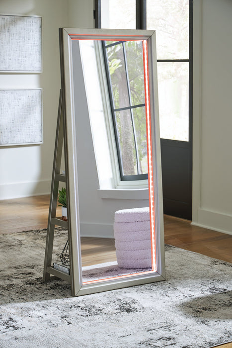 Evesen Floor Standing Mirror/Storage - Golden Home Furniture (Columbus, OH) - Multi Location