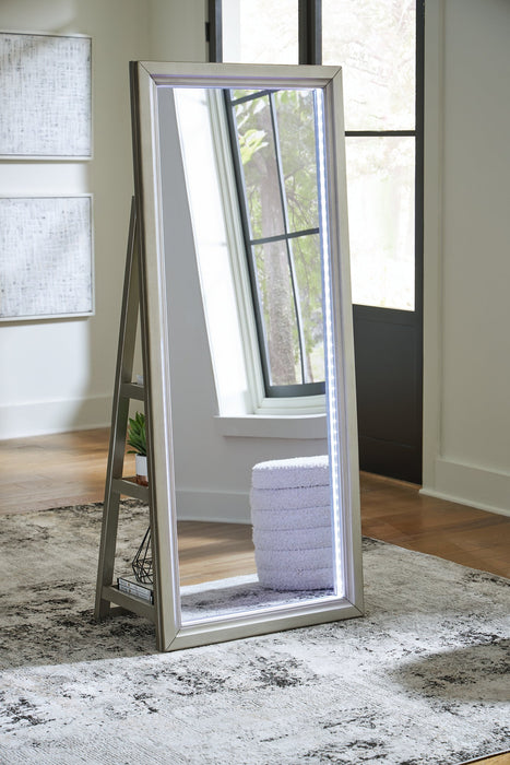 Evesen Floor Standing Mirror/Storage - Golden Home Furniture (Columbus, OH) - Multi Location