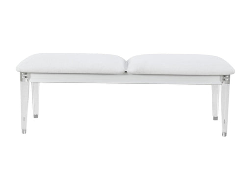 Apollo Grey Bench With Acrylic Legs - Golden Home Furniture (Columbus, OH) - Multi Location