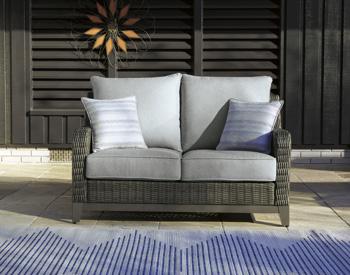 Elite Park Outdoor Loveseat, Lounge Chairs and Cocktail Table - Golden Home Furniture (Columbus, OH) - Multi Location