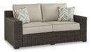 Coastline Bay Outdoor Loveseat with Cushion - Golden Home Furniture (Columbus, OH) - Multi Location
