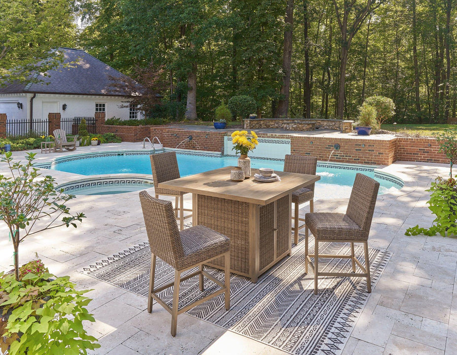 Walton Bridge Outdoor Bar Set - Golden Home Furniture (Columbus, OH) - Multi Location
