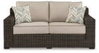 Coastline Bay Outdoor Loveseat with Cushion - Golden Home Furniture (Columbus, OH) - Multi Location
