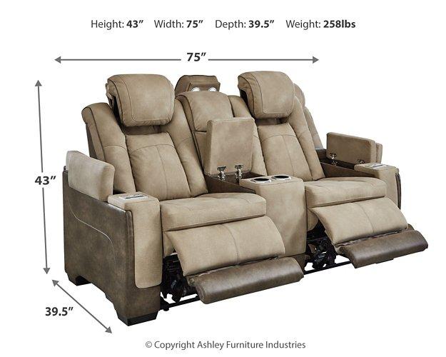 Next-Gen DuraPella Power Reclining Loveseat with Console - Golden Home Furniture (Columbus, OH) - Multi Location