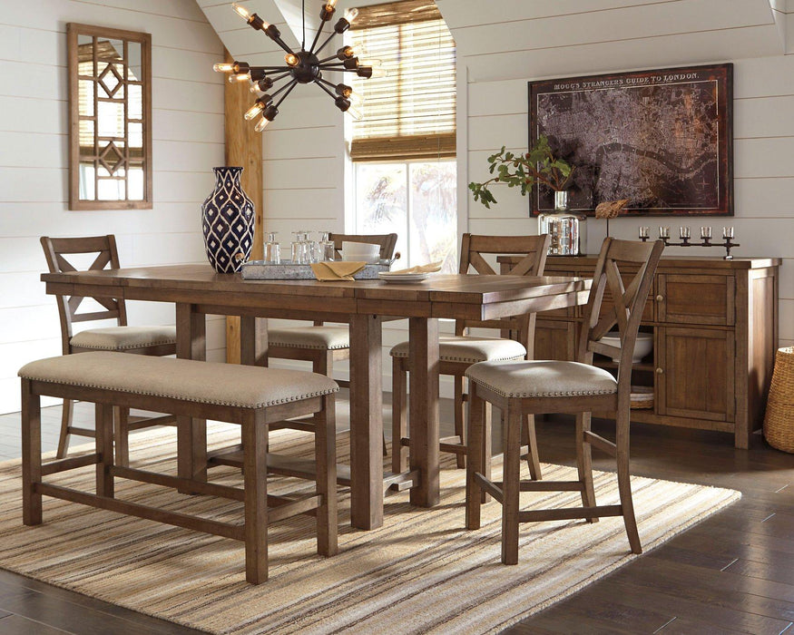 Moriville Counter Height Dining Set - Golden Home Furniture (Columbus, OH) - Multi Location