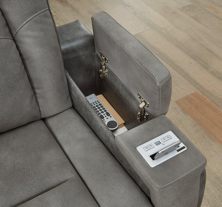 Next-Gen DuraPella Power Reclining Loveseat with Console - Golden Home Furniture (Columbus, OH) - Multi Location