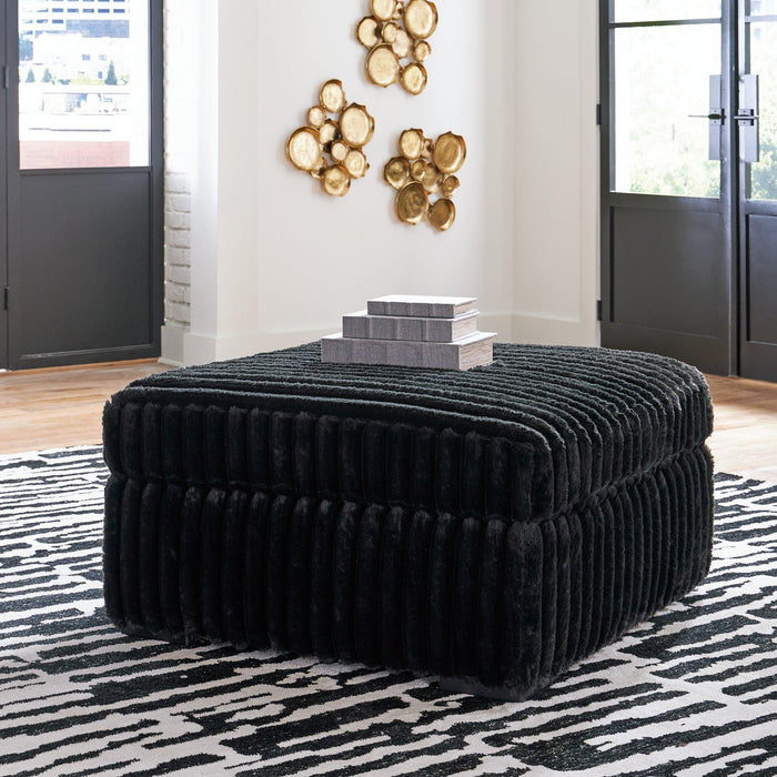 Midnight-Madness Oversized Accent Ottoman - Golden Home Furniture (Columbus, OH) - Multi Location