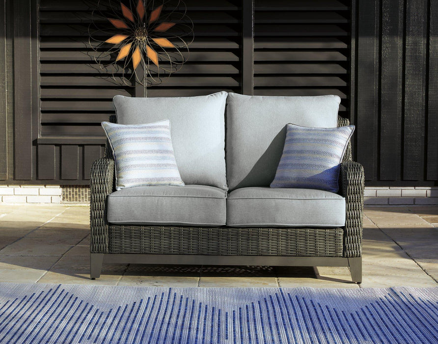 Elite Park Outdoor Loveseat, Lounge Chairs and Cocktail Table - Golden Home Furniture (Columbus, OH) - Multi Location