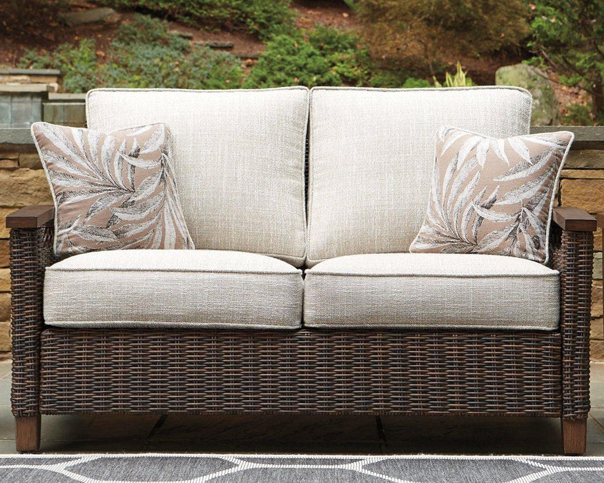 Paradise Trail Outdoor Loveseat, Lounge Chairs and Fire Pit Table - Golden Home Furniture (Columbus, OH) - Multi Location