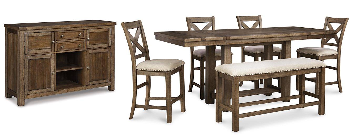 Moriville Counter Height Dining Set - Golden Home Furniture (Columbus, OH) - Multi Location