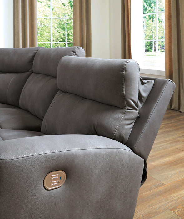 Next-Gen DuraPella Power Reclining Sectional Loveseat - Golden Home Furniture (Columbus, OH) - Multi Location