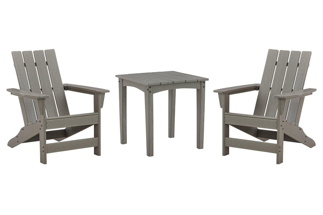 Visola Outdoor Adirondack Chair Set with End Table - Golden Home Furniture (Columbus, OH) - Multi Location