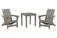 Visola Outdoor Adirondack Chair Set with End Table - Golden Home Furniture (Columbus, OH) - Multi Location