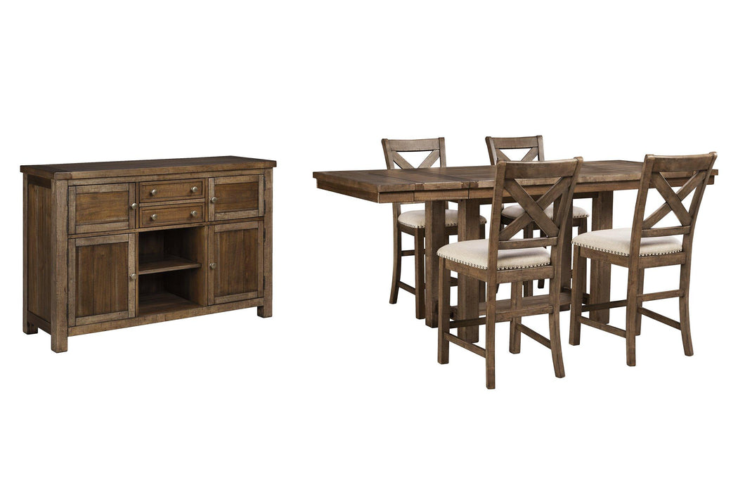 Moriville Counter Height Dining Set - Golden Home Furniture (Columbus, OH) - Multi Location