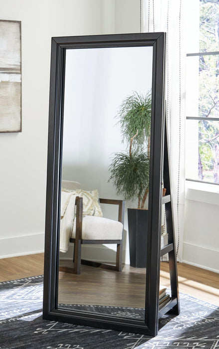 Evesen Floor Standing Mirror/Storage - Golden Home Furniture 