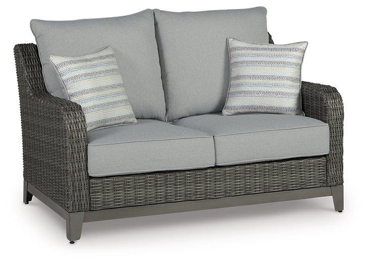 Elite Park Outdoor Loveseat, Lounge Chairs and Cocktail Table - Golden Home Furniture (Columbus, OH) - Multi Location