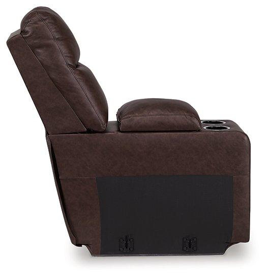 Punch Up Power Reclining Sectional Loveseat with Console - Golden Home Furniture 