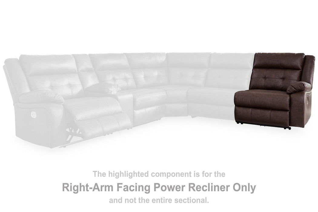 Punch Up Power Reclining Sectional Loveseat with Console - Golden Home Furniture 