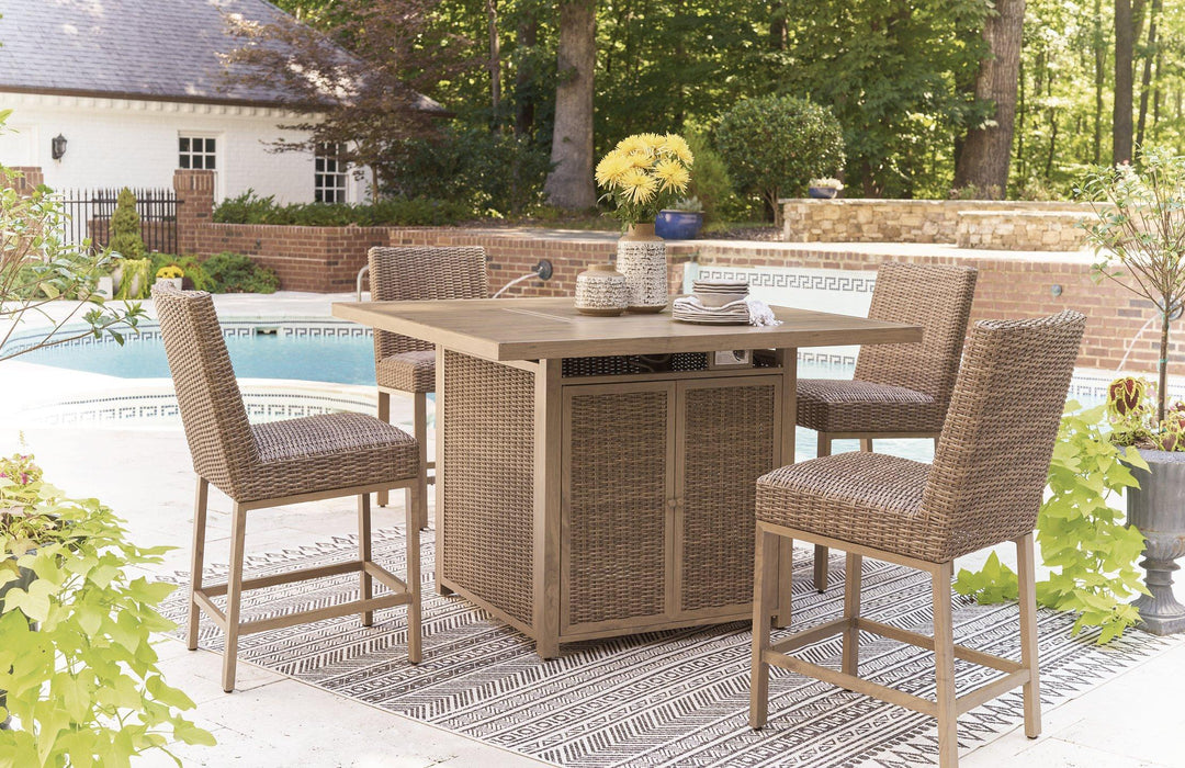 Walton Bridge Outdoor Bar Set - Golden Home Furniture (Columbus, OH) - Multi Location