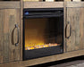 Wildenauer 76" TV Stand with Electric Fireplace - Golden Home Furniture 