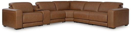 Magic Man Power Reclining Sectional with Console - Golden Home Furniture (Columbus, OH) - Multi Location