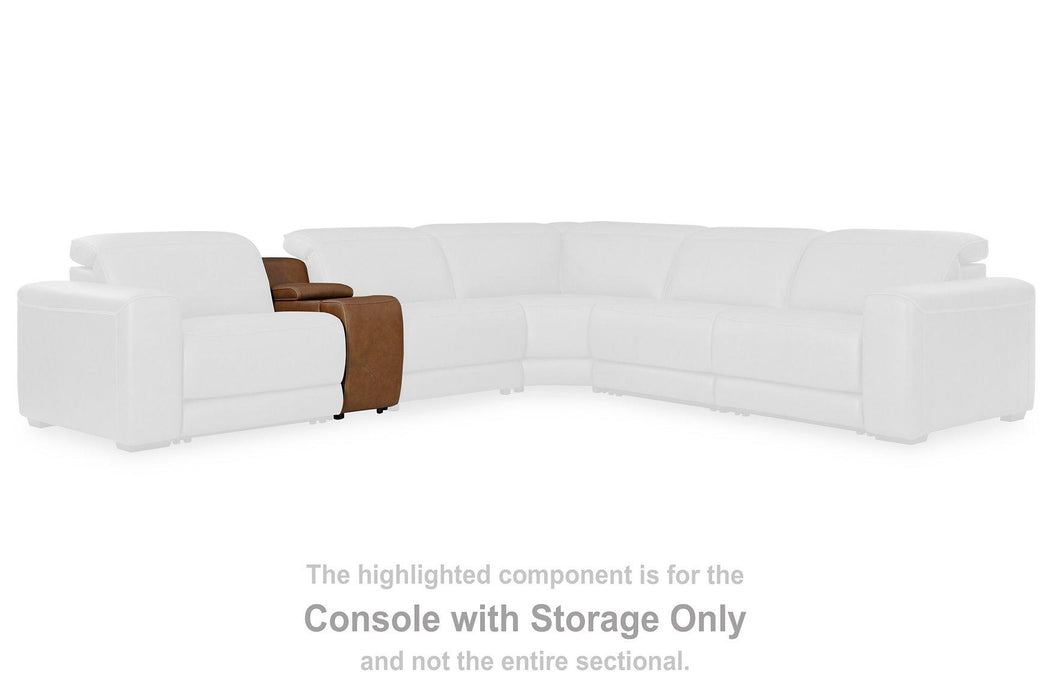 Magic Man Power Reclining Sectional with Console - Golden Home Furniture (Columbus, OH) - Multi Location