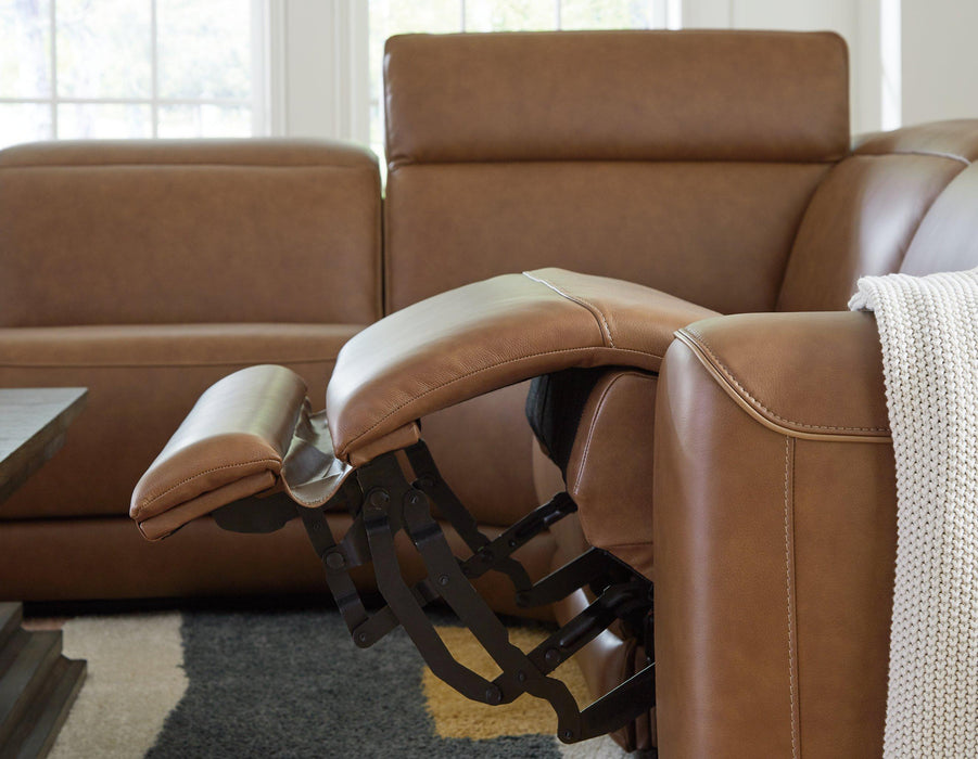 Magic Man Power Reclining Sectional with Console - Golden Home Furniture (Columbus, OH) - Multi Location