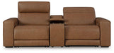 Magic Man Power Reclining Sectional Loveseat with Console - Golden Home Furniture (Columbus, OH) - Multi Location