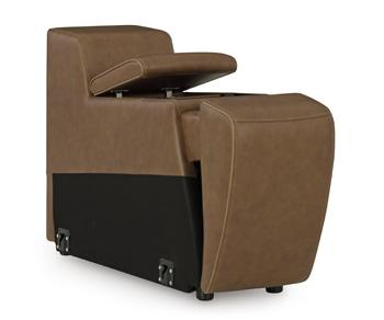 Magic Man Power Reclining Sectional Loveseat with Console - Golden Home Furniture (Columbus, OH) - Multi Location