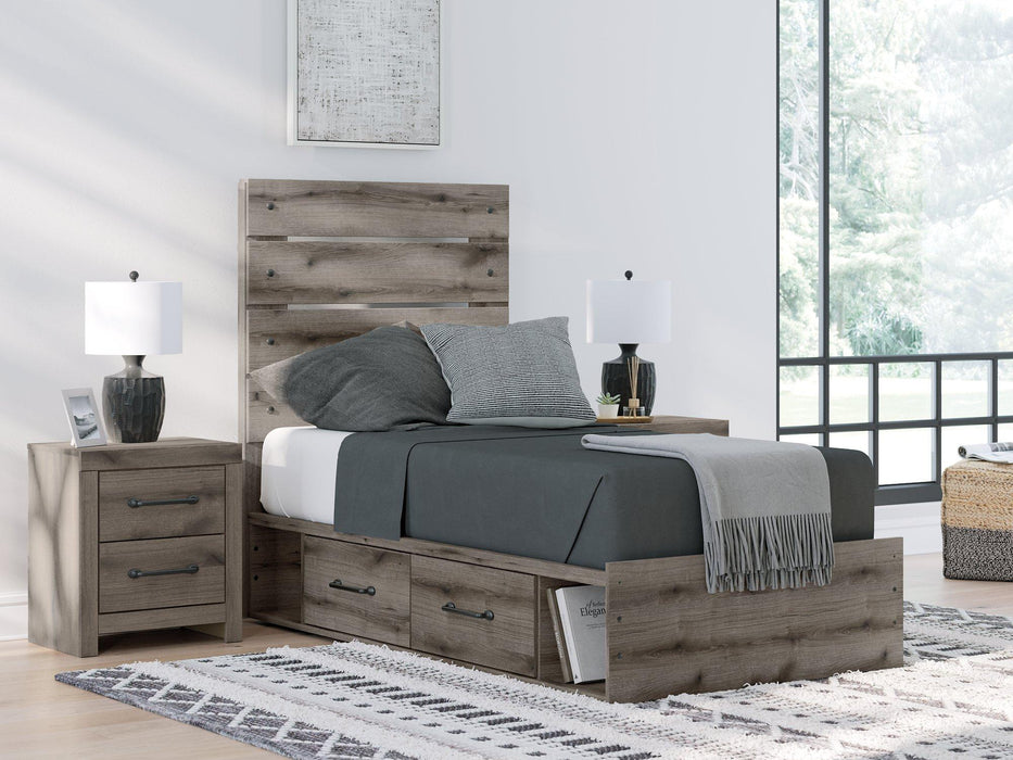 Graystorm Bed with Storage - Golden Home Furniture (Columbus, OH) - Multi Location