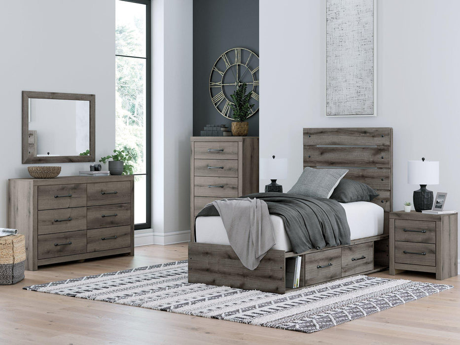 Graystorm Bed with Storage - Golden Home Furniture (Columbus, OH) - Multi Location