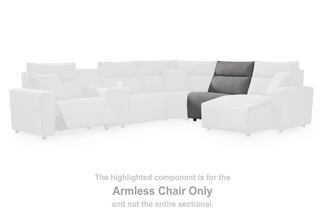 Modmax II Power Reclining Sectional with Audio Consoles - Golden Home Furniture 