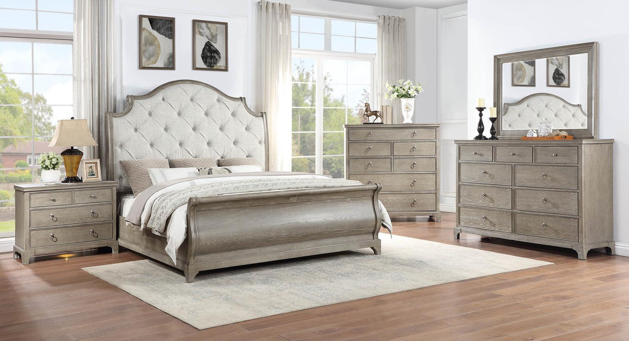 B022 Bed Frame-Dresser-Mirror-Chest-Nightstand