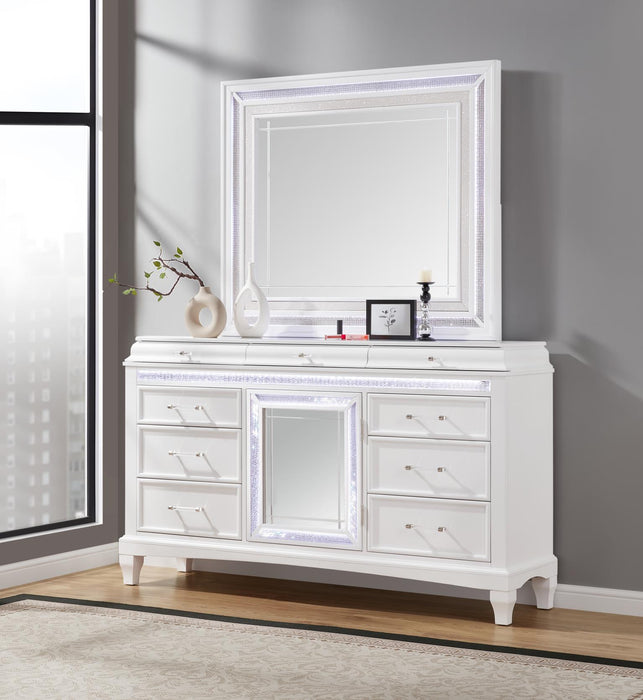 White Led Dresser