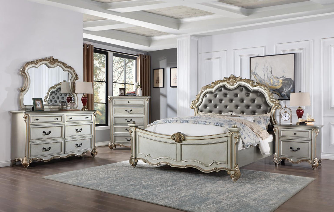B060 Bed Frame-Dresser-Mirror-Chest-Nightstand