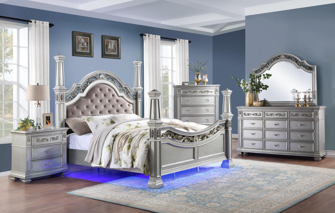 B062 Bed-Dresser-Mirror