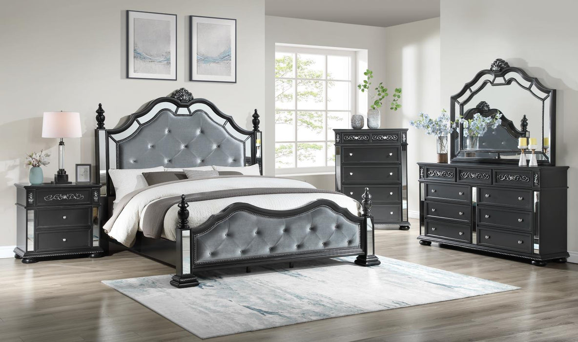 B091 Bed Frame-Dresser-Mirror-Chest-Nightstand