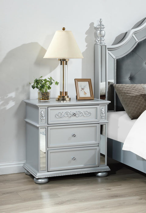 B092 Gray Night Stand